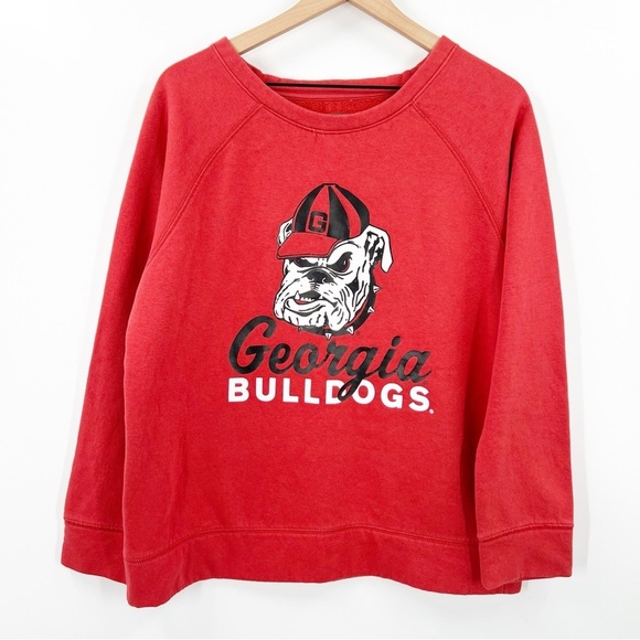 Georgia Bulldogs Red Long Sleeve Sweatshirt - Picture 1 of 8